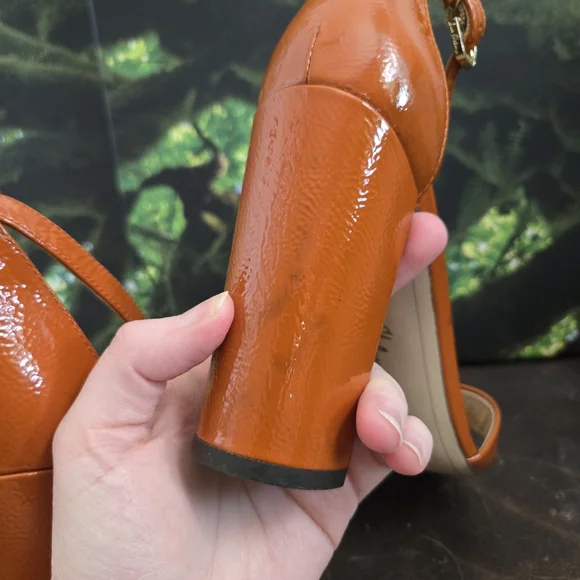 🔥 Sam Edelman Orange Block Heels – Size 7.5 – Chic, Classic & Comfortable! - Picture 7 of 9